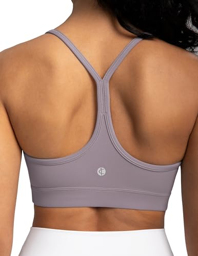 Image of Colorfulkoala Women's Dreamlux Y Back Sports Bra Low Impact Padded Workout Top with Built in Bra A-C Cups