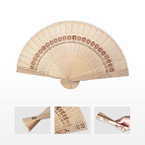 Tyu Personalized Wooden Fan，Customized Wedding Fans For Guests，Chinese Fans Folding Fan For Women，Personalized Wedding Fans (Customized,100Pcs) #TOP10