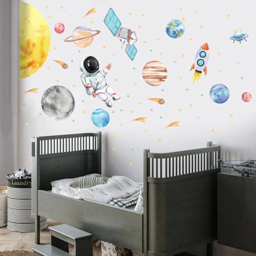 Vinilos Decorativos Astronauta y Sistema Solar para Pared miniatura 7