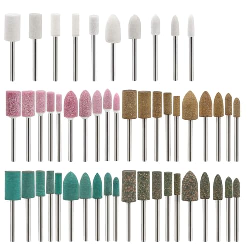 50 pièces mèches de polissage montées meulage polissage meules, outils de meulage laine/sésame/caoutchouc/peau de vache ensemble d'accessoires pour outils...