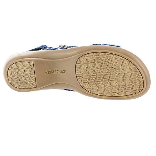 Minnetonka Silvie Slingback Womens Sandal 9 Cd Us Denim #TOP2