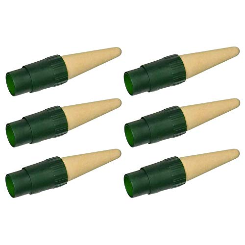 Blumat Bottle Adapter (6 Pack): Self Watering Spikes/Houseplant Watering Stakes, Automatic Irrigation System, Use When On Vacation,Terracotta Spikes to use with Recycled Plastic Water Bottles