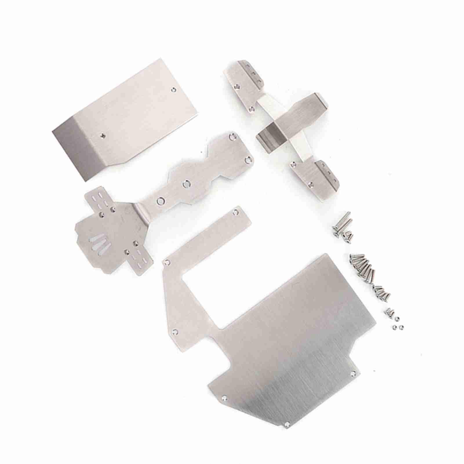 Conjunto de protección Trasera de chasis Delantero de Armadura de Cuerpo de Acero Inoxidable para 1/7 UDR RC Modelo de Coche Piezas de Mejora duraderas a Prueba de óxido