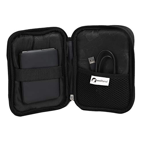 Image of WD HDD Hard Case /Cover /Pouch for 2.5 inch Portable Hard Drive (for Seagate, Toshiba, WD, Sony, Transcend, Lenovo, Adata) (Black Leather)