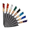 Damascus-Kitchen-Knife-Set-8-Pieces-Knife-Block-SetVG-10-Steel-Core-67-Layers-of-Blades-Rockwell-Hardness-602-HRCErgonomic-Handles-and-Sharp-Knives-Make-Cutting-EasyGift-Box Damascus Kitchen Knife Set 8 Pieces Knife Block Set,VG-10 Steel Core 67 Layers of Blades Rockwell Hardness 60±2 HRC,Ergonomic Handles and Sharp Knives Make Cutting Easy,Gift Box