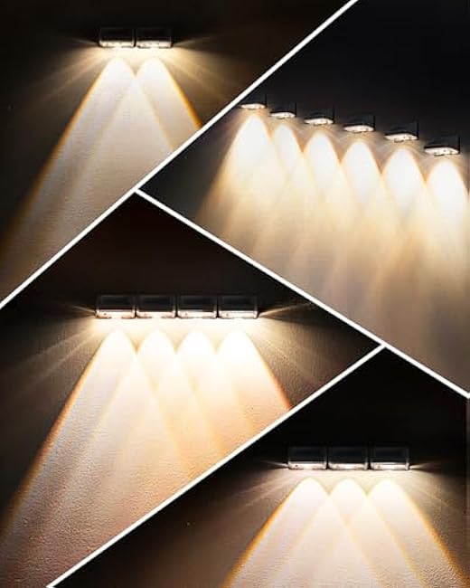 Solar Fence Lights Wall Lights Decorative Solar Lights Warm White