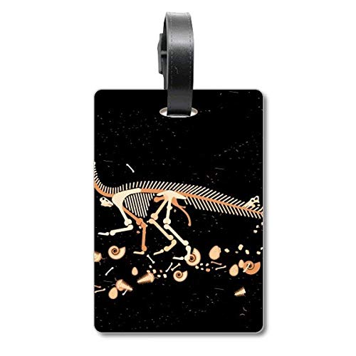 Étiquette de valise os de dinosaure miniature pour bagage voyage
