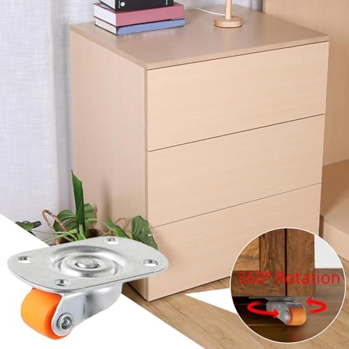 Rodas giratórias, rodízios giratórios | Rodas de rodízio de placa 20X com fitas dupla-face e parafus