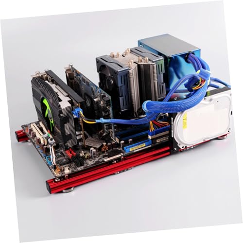 Marco Abierto para Computadora SHINEOFI Gabinete ATX Soporte para Tarjetas Gráficas con Diseño de Enfriamiento Compatible con Fuente de Poder Única y SSD miniatura 5