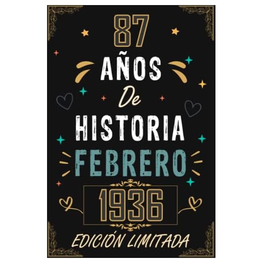 CUADERNO, 87 AÑOS DE HISTORIA FEBRERO 1936 EDICIÓN LIMITADA: Regalo de 87 cumpleaños para mujeres y hombres, ideas de 87 cumpleaños... un ... regalo de 87 cumpleaños para él/ella.