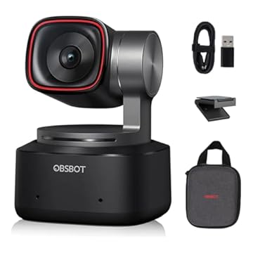 Webcams 4K Tiny 2 com controle de voz PTZ, rastreamento AI multimodo e foco automático, câmera web com sensor de 1/1,5", controle por gestos, 60 FPS, Adequado para go-pro/logi-tech/computador