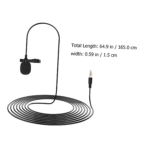Image of Angoily 2pcs Clip Lavalier Microphone for Live Streaming Compatible Pocket Omnidirectional Design for Vlogging Interviews and Gaming Easy to Use and