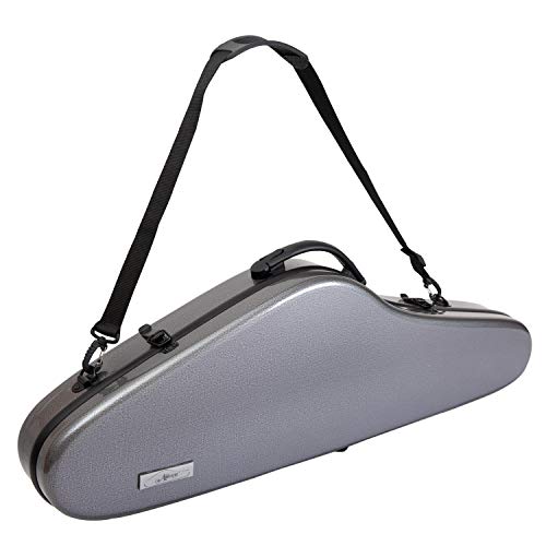 Aileen Violin Hard Case 4/4 Full Size Luxury with Hygrometer Suspension, Light Black