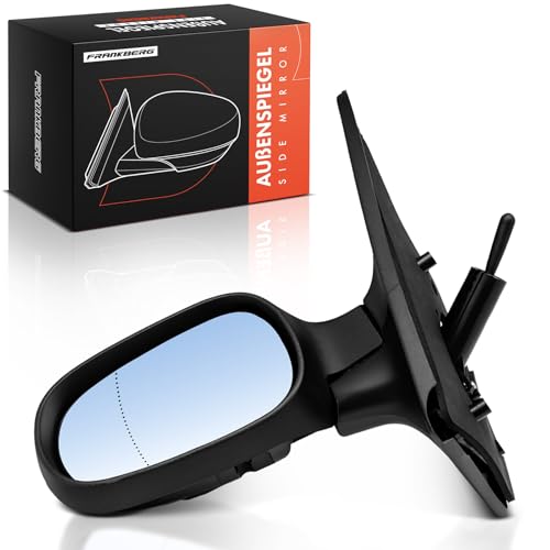 Frankberg Rétroviseur extérieur gauche avec cordon manuel compatible avec Clio