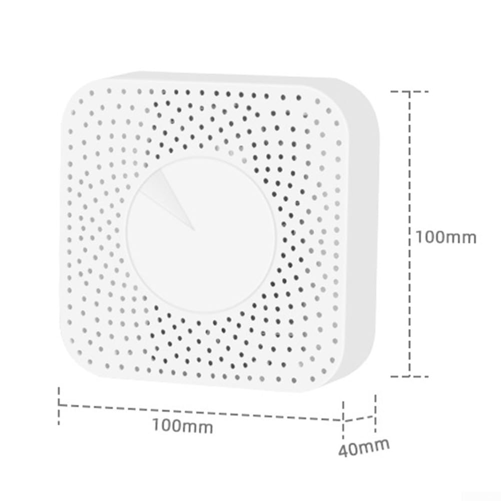 Probador de calidad del aire, para Tuya para Zigbee 6 en 1 Monitor de temperatura, humedad, PM2.5 y dióxido de carbono con control de voz compatible con Alexa y Google (para Zigbee)