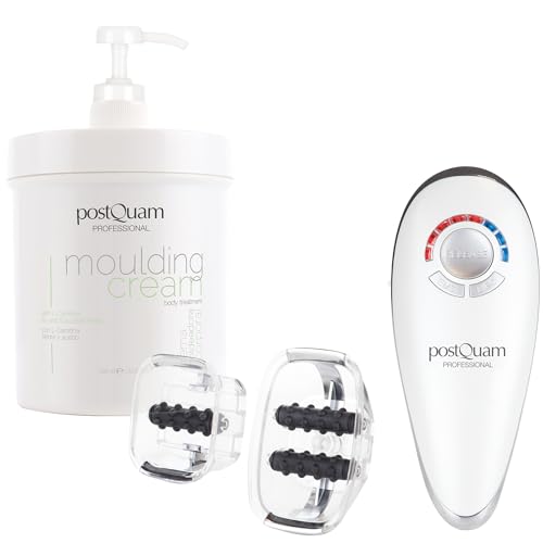 PostQuam Professional – Packung Moulding-Creme 1000 ml + Sculptor™-Massagegerät – L-Carnitin, Efeu, Stechpalme und Fucus + EMS, Saugkraft und Rollen – Strafft, formt und tonisiert PostQuam Professional – Packung Moulding-Creme 1000 ml + Sculptor™-Massagegerät – L-Carnitin, Efeu, Stechpalme und Fucus + EMS, Saugkraft und Rollen – Strafft, formt und tonisiert