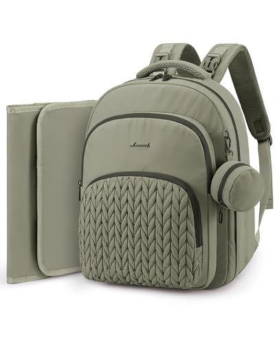 LOVEVOOK Diaper Bag Backpack, Baby Bag Changing Pad for Mom