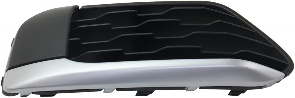 For BMW X1 2016 2017 2018 Bumper Grille Driver and Passenger Side | Pair | Front | Outer | Black | Plastic | w/Chrome Molding | Replacement For BM1038200, BM1039200 | 51117453989, 51117453990