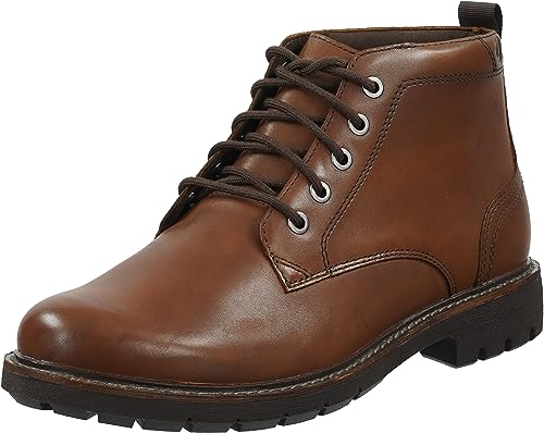 Clarks Batcombe Mix, Botas Cortas al Tobillo Hombre, Dark Tan Lea, 44 EU