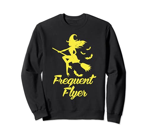 Frequent Flyer Tshirt - Flying Halloween 2021 Sexy Witch Tee Sudadera