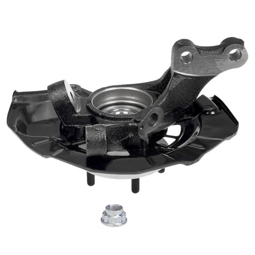 Image of Detroit Axle - Front Right Steering Knuckle for 2007-2011 Toyota Camry, 2007-2012 Lexus ES350 Steering Knuckle & Wheel Bearing Hub Assembly Passenger Side 2008 2009 2010 Replacement
