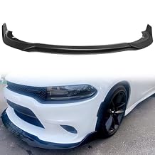 Front Bumper Lip Compatible with 2015-2019 Dodge Charger, Matte Black V3 Style ABS Plastic Front Lower Chin Spoiler Protector, 4 PCs