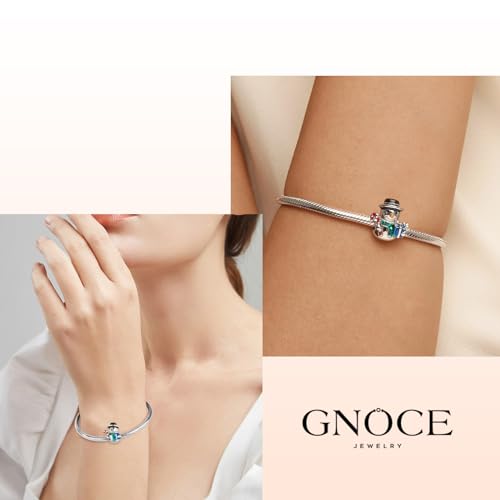 Image of GNOCE Christmas Charm Silver Plated & Sterling Silver Bracelet Gift