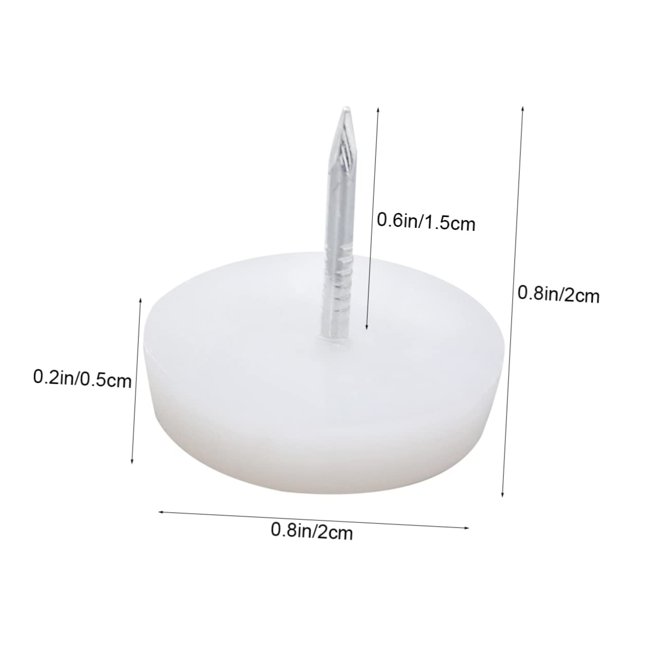 HOLIDYOYO 50pcs Iron Plastic Sofa Nails Decorative Furniture Tacks for Couch Couch Cushion Slide Stopper Easy Install Tools