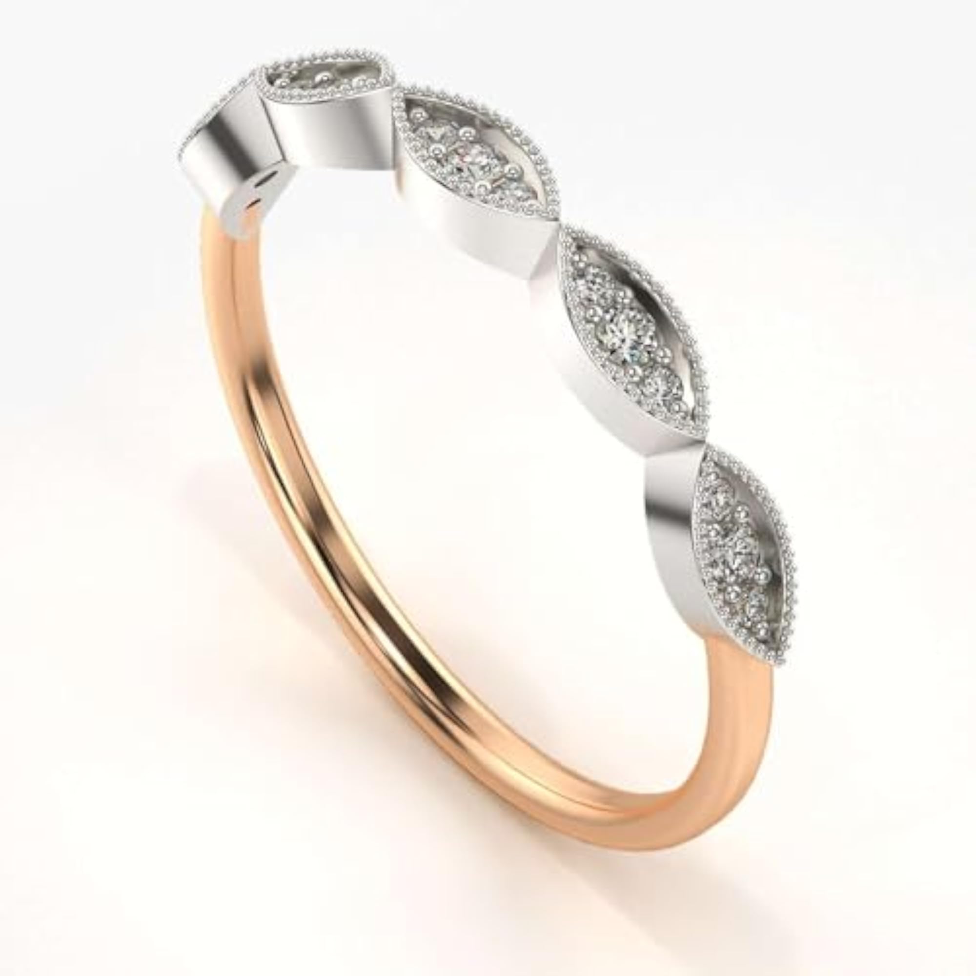 Women's Sterling Silver & Certified Lab Grown Diamond Ring, Stylish Design