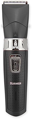 Фронт view of the Surker HC-7098 hair clipper, showing the power button and 'SURKER' branding.