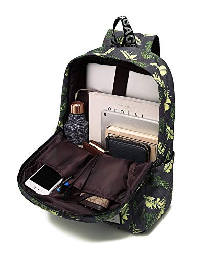 Meisjes schoolrugzak modieuze vrijetijdsrugzak voor vrouwen tieners jongens waterdichte tas schooltas dagrugzak met laptopvak, Witte flamingo., Large, Kinderrugzak - Image 7