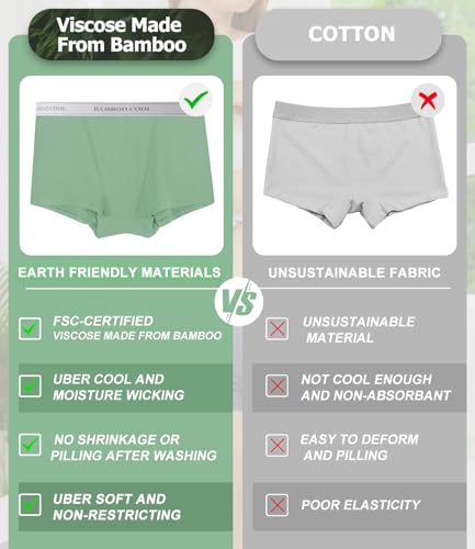 BAMBOO COOL Womens Bamboo Boxer Briefs Underwear Soft Stretch Boy Shorts Panties for Women3