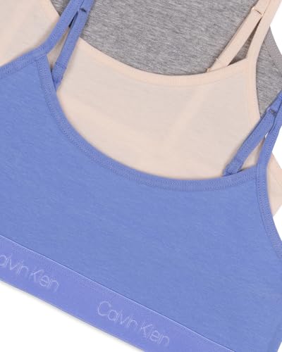 Calvin Klein Girls' Cotton Crop Cami Bralette 3 Pack3
