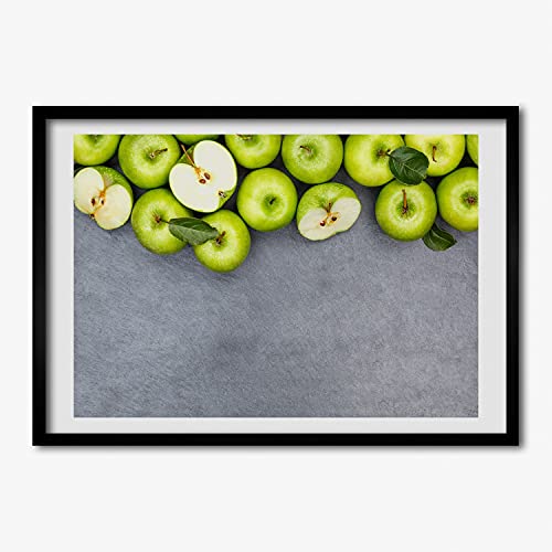 Affiche de pommes vertes avec cadre photo 70x50 cm Tulup pour illuminer la cuisine