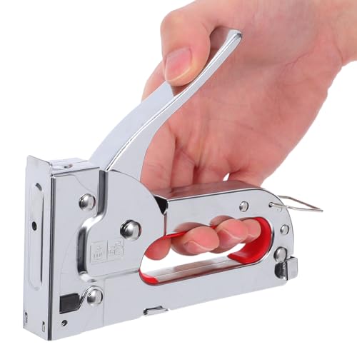 Agrafeuse manuelle multifonction métal argenté outil travail bois câble - 4