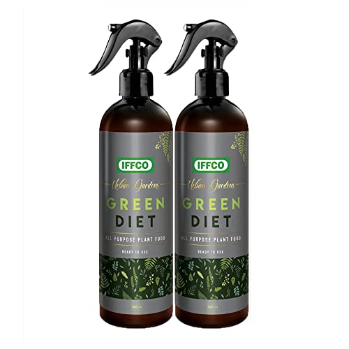 IFFCO Urban Gardens – Green Diet – Organic Plant Food, Liquid Fertilizer For Potted Indoor & Outdoor plants, Balanced Macro & Micro Nutrients, Ready to Use Spray – 1L IFFCO Urban Gardens – Green Diet – Organic Plant Food, Liquid Fertilizer For Potted Indoor & Outdoor plants, Balanced Macro & Micro Nutrients, Ready to Use Spray – 1L