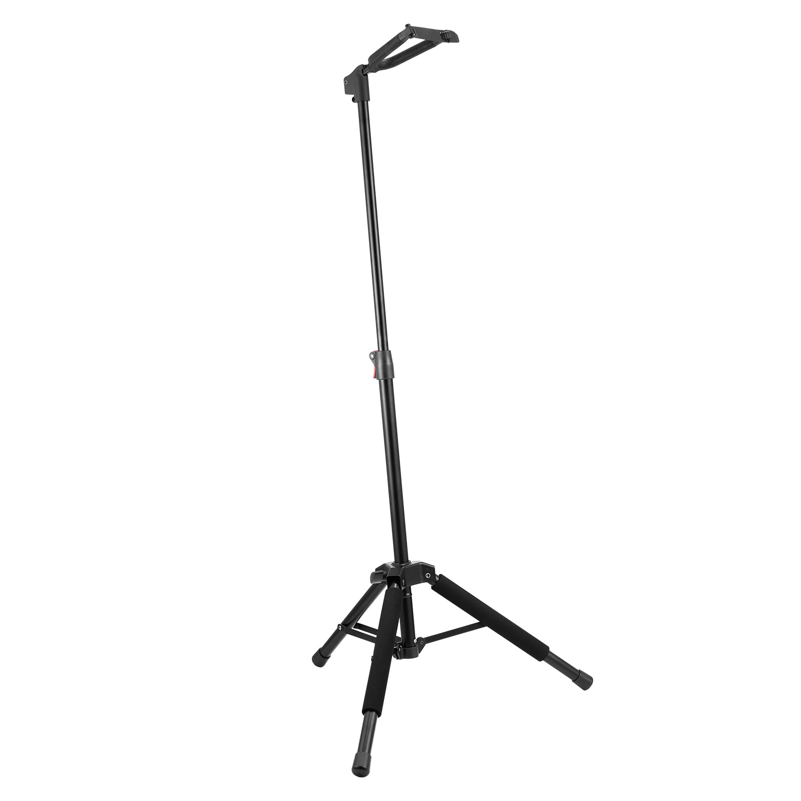 VEVOR Dreibein-Gitarrenständer, 15 kg Tragfähigkeit, zusammenklappbares Gitarrenstativ, höhenverstellbar von 900 bis 1200 mm, für Gitarre, Akustik, Elektro, klassischer Bass, 600 x 450 x 1185 mm