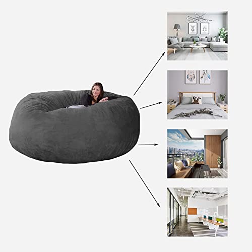 RTMX&kk Sitzsack Ohne Füllstoff Extra Groß Plüschtier-Aufbewahrungstaschen Flauschig für Wohnzimmer Sofa Bett (Ca. 3… – Bild 8