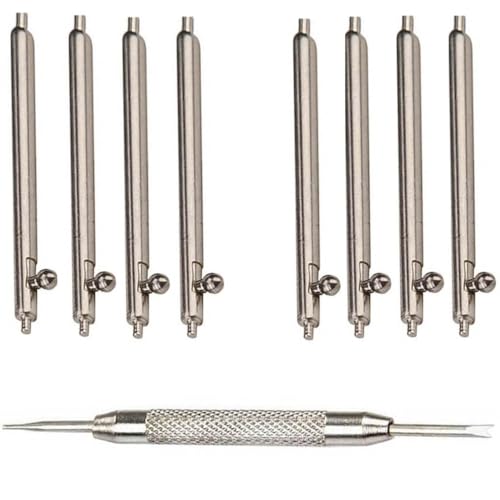 22mm Quick Release Spring Bars Watch pins & Gear S3/Galaxy Watch 46mm/Watch 3 45mm Pins, 22mm Stainless Steel Watch Pins 8PCS Diameter 1.5mm + Spring Bar Tool -22mm