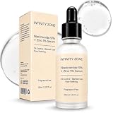 INFINITY ZONE Niacinamide 10% + Zinc 1% Face Serum – Lightweight Hydrating Serum with Hyaluronic Acid & Vitamin B5, 30 ml / 1.01 fl oz