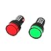 uxcell Plastic Housing Energy Saving LED Indicator Signal Lamp AC/DC 24V 20mA 2pcs Green Red