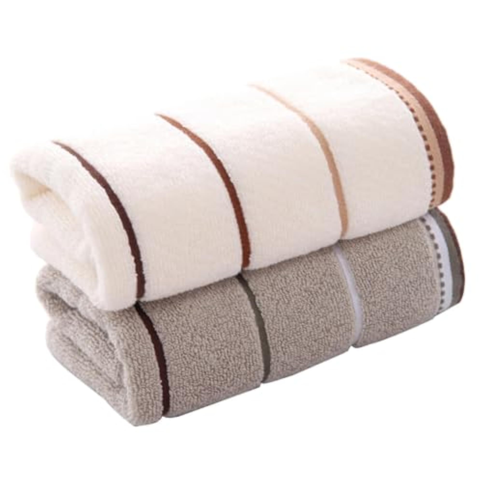 2pcs Soft Thick Hand Face Bath Towels Set