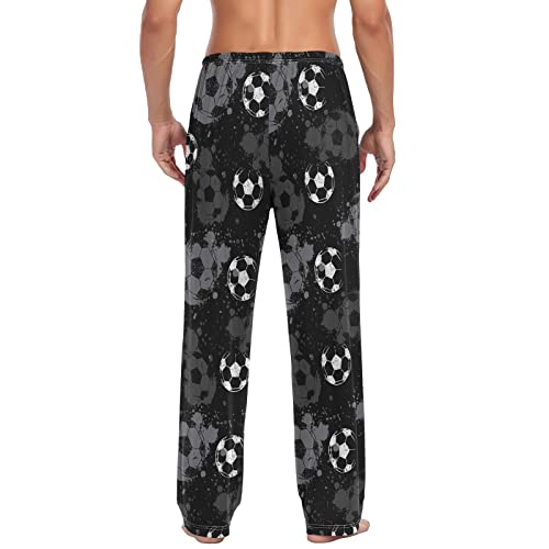 ALAZA Christmas Red White Candy Men's Straight-Fit Pajama Pants Sleep Pants Bottoms2