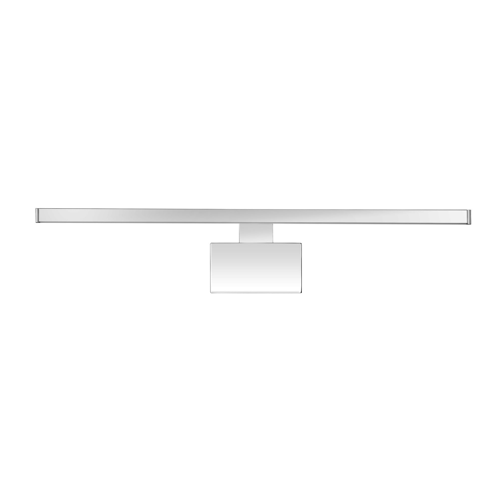 Nordlux Marlee 50 3000 K Applique da parete per bagno in metallo argentato, LED integrato impermeabile, per bagno, bagno e bagni. IP44, classe 2 (doppio isolamento)