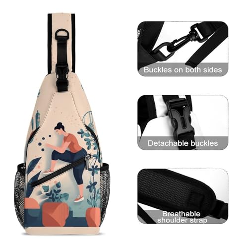 Bolso bandolera deportivo para senderismo y viaje miniatura 3