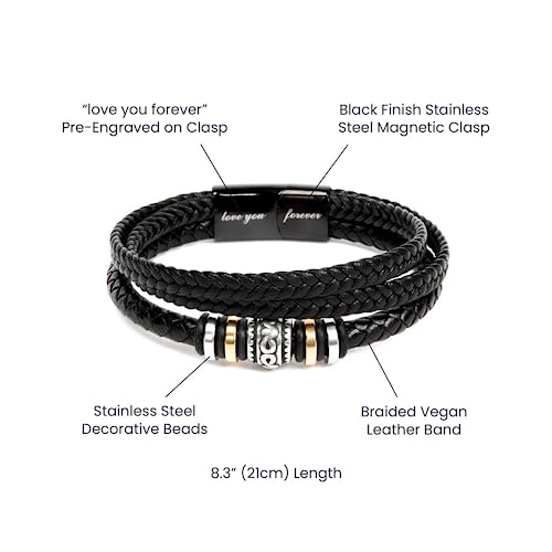 Regalos para hijo pulsera de cruz cubana con mensaje de amor 3