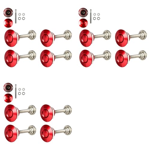 Serrure de Capot de Haute Précision Métal Rouge Anodisé 12X