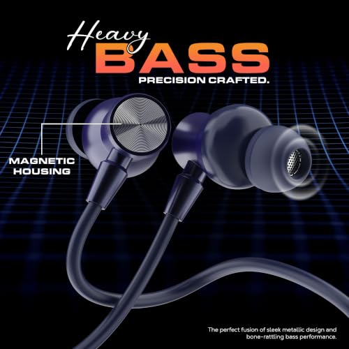 Image of Fairpick FP-WZT-44 Wired Earphone with in-Line Mic & Type-C Plug, Midnight Blue