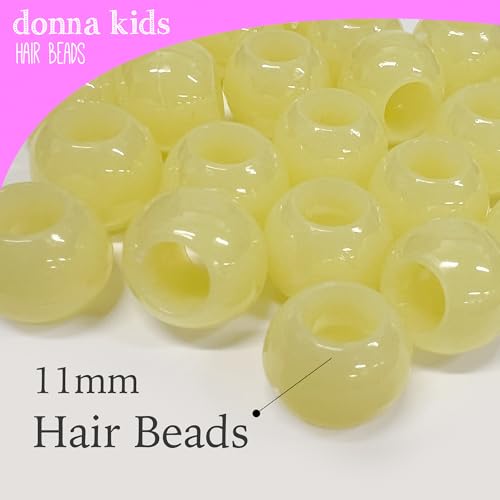 Kit de perles de cheveux pour tresses Donna jaune clair sans effort