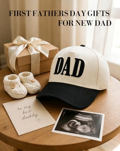 Image of Dad Hats for Men, Vintage Two Tone Hat, New Dad Gifts for Husband, Fathers Day Birthday Gifts from Daughter Son Wife